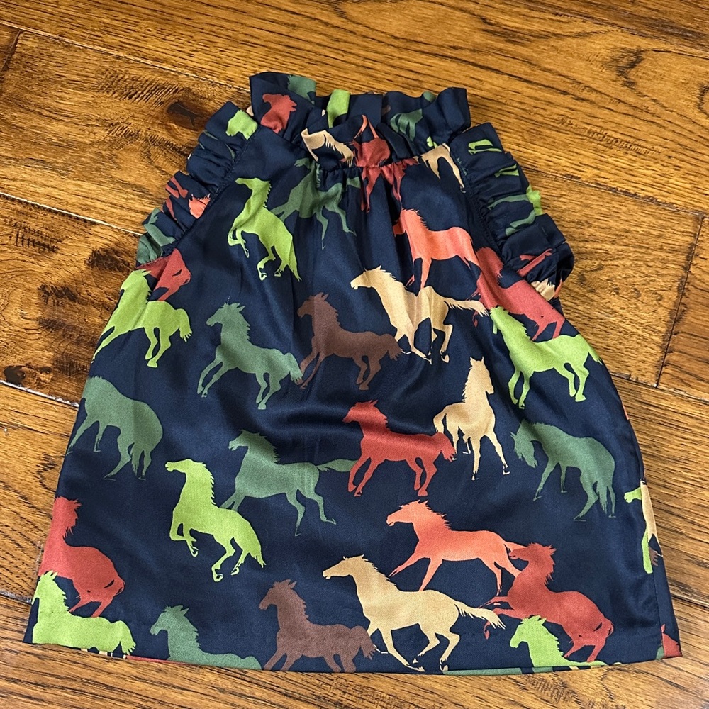 Janie and Jack Multicolor Horse Print Top